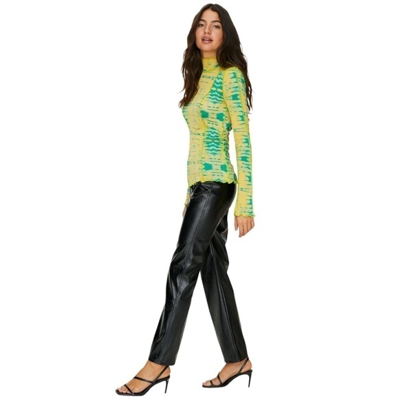 𝅺WILFRED Orbit Turtleneck Modal Long Sleeve Top Citron/Green Size XXS - Picture 3 of 10